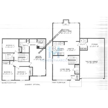 Photos of the Newport model in the Colony Lakes subdivision in Aurora, IL