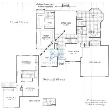 Photos of the Ashton model in the Kylyns Crossing subdivision in Yorkville, IL