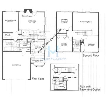 Photos of the Meadow model in the Winchester Trails subdivision in Naperville, IL