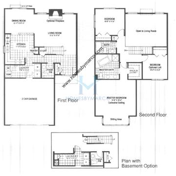 Photos of the Harvest model in the Winchester Trails subdivision in Naperville, IL