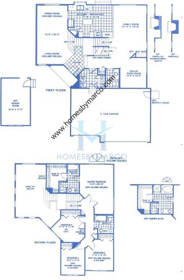 Photos of the Queen Anne model in the Wildflower subdivision in Naperville, IL