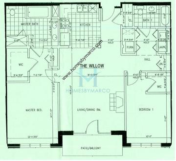 Photos of the Willow model in the Park Point subdivision in Wheeling, IL