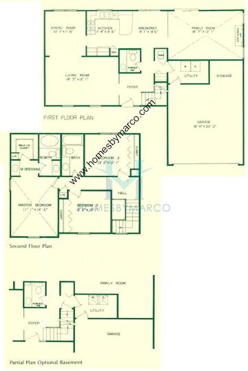Photos of the Cedar III model in the Timber Oaks subdivision in North Aurora, IL