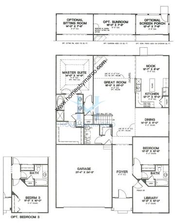 Photos of the Hansbury model in the Carrington Reserve subdivision in West Dundee, IL