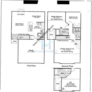 Photos of the Emerald model in the Old Renwick Trail subdivision in Joliet, IL