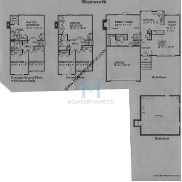 Photos of the Wentworth model in the Cherry Park subdivision in Batavia, IL