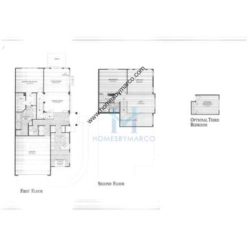 Photos of the Prescott model in the Deer Crossing subdivision in Naperville, IL