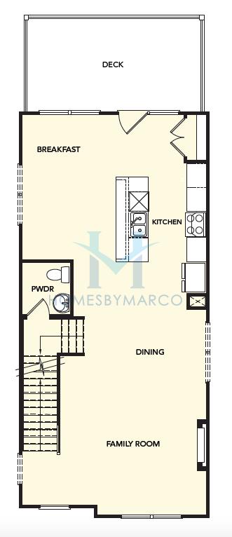 Frederick model in Towns At Enclave, Lawrenceville, GA, built by McKinley Homes