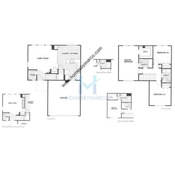 Photos of the Prairie model in the Ogden Falls subdivision in Oswego, IL