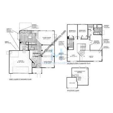 Photos of the Warwick model in the Oakwood subdivision in Grayslake, IL