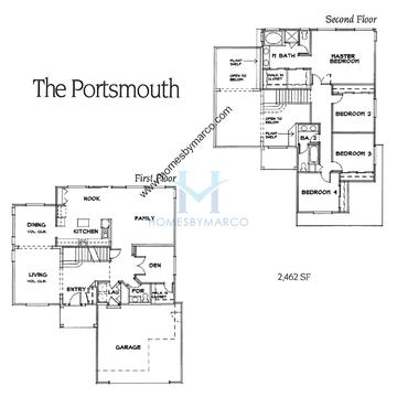 Photos of the Portsmouth model in the Longmeadow Estates subdivision in Mundelein, IL