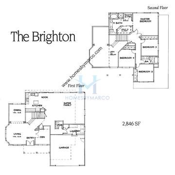 Photos of the Brighton model in the Longmeadow Estates subdivision in Mundelein, IL