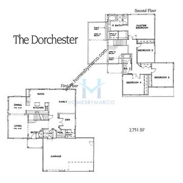 Photos of the Dorchester model in the Longmeadow Estates subdivision in Mundelein, IL