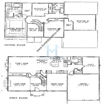 Photos of the Dalton model in the Pine Valley subdivision in Vernon Hills, IL