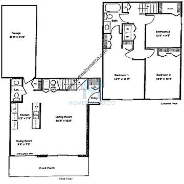 Photos of the Lexington model in the New Century Town subdivision in Vernon Hills, IL