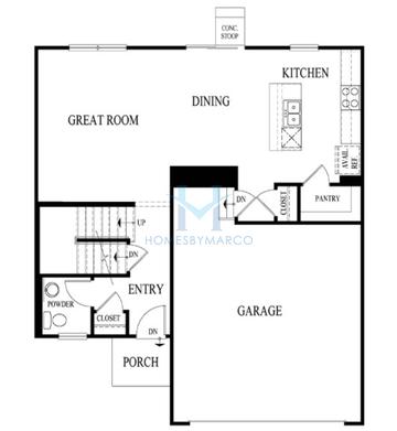Sienna model in Marquis Pointe, Montgomery, IL, built by D.R. Horton