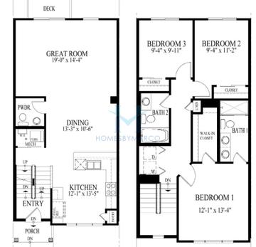 Photos of the Lincoln model in the Trafalgar Woods Townhomes subdivision in Morton Grove, IL