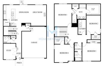 Photos of the Holcombe model in the Highland Woods subdivision in Elgin, IL