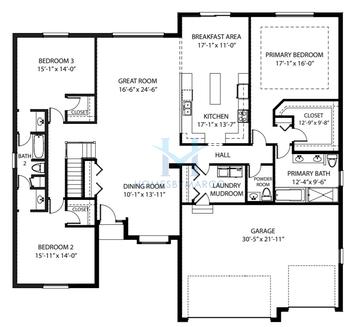 Photos of the Magnolia model in the Whisper Creek subdivision in Mokena, IL