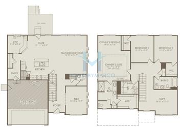 Photos of the Mercer model in the Trails of Woods Creek subdivision in Algonquin, IL