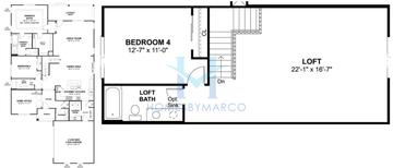 Photos of the Mills Loft model in the Link Crossing subdivision in Buffalo Grove, IL