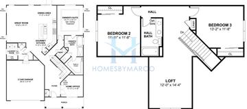 Photos of the Peterson model in the Link Crossing subdivision in Buffalo Grove, IL