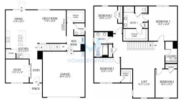 Photos of the Henley model in the Springbank subdivision in Plainfield, IL