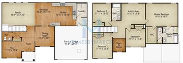 Photos of the Fairfax model in the Ashcroft Place Estates subdivision in Oswego, IL