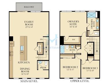 Photos of the Edenton model in the Naperville Crossings subdivision in Naperville, IL