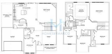 Photos of the Dearborn model in the Highland Woods subdivision in Elgin, IL