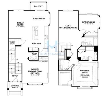 Photos of the Cardiff model in the Sterling Place subdivision in Northbrook, IL