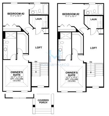 Photos of the Clark model in the Sterling Place subdivision in Northbrook, IL