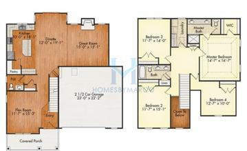 Photos of the Dakota model in the Squires Crossing subdivision in Maple Park, IL