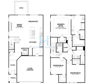 Photos of the Stillman model in the Meadow Square subdivision in Rolling Meadows, IL