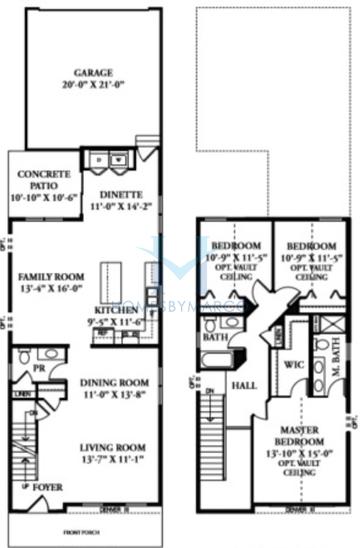 Photos of the Denver model in the Elburn Station subdivision in Elburn, IL