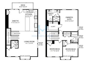 Photos of the Wexford model in the Buckingham Place subdivision in Des Plaines, IL