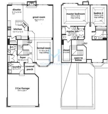 Photos of the Marstone model in the Oak Creek subdivision in North Aurora, IL