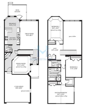 Photos of the Columbia model in the Auburn Hills subdivision in Addison, IL
