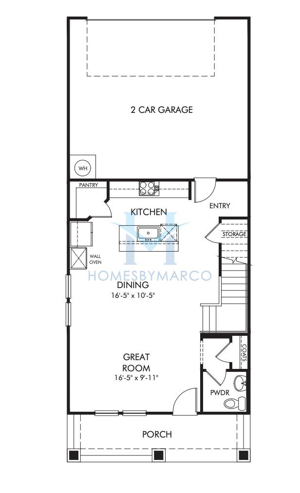 Calhoun II model in Stoneybrook Station, Huntersville, NC, built by Meritage Homes