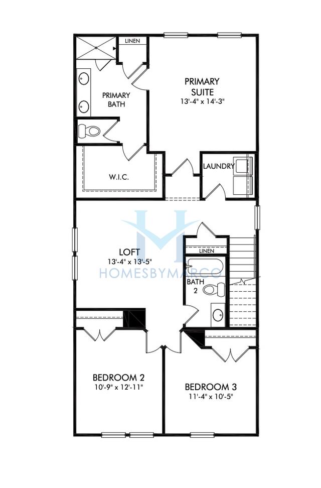 Calhoun II model in Stoneybrook Station, Huntersville, NC, built by Meritage Homes