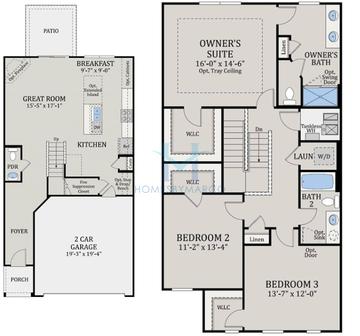 Photos of the Henderson model in the Meadow Square subdivision in Rolling Meadows, IL