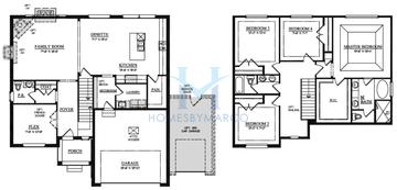 Photos of the Saybrook model in the Greystone Ridge subdivision in Orland Park, IL