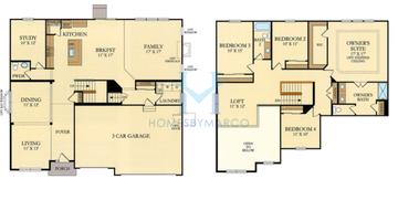 Photos of the Westbury model in the Springbank subdivision in Plainfield, IL