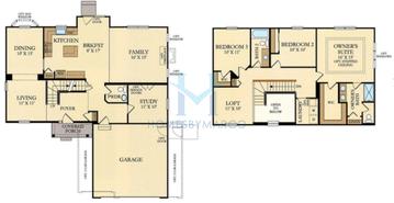 Photos of the Victoria model in the Springbank subdivision in Plainfield, IL