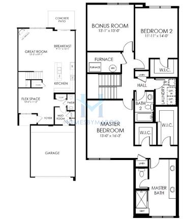 Photos of the Mansfield model in the Lincolnshire Trails subdivision in Lincolnshire, IL