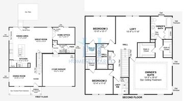 Photos of the Evans model in the Churchill Farms subdivision in Plano, IL