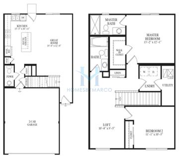 Photos of the Bradwell model in the West Lake subdivision in Cary, IL
