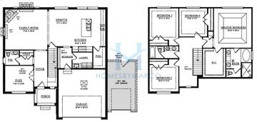 Photos of the Saybrook model in the Parkside Square subdivision in Orland Park, IL