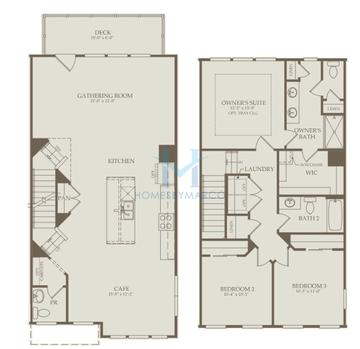 Photos of the Lakeview model in the Uptown at Seven Bridges subdivision in Woodridge, IL