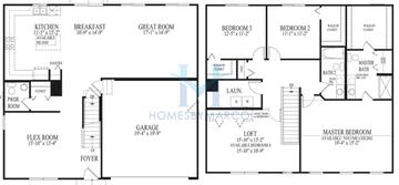 Photos of the Highland model in the Fall Creek subdivision in Joliet, IL